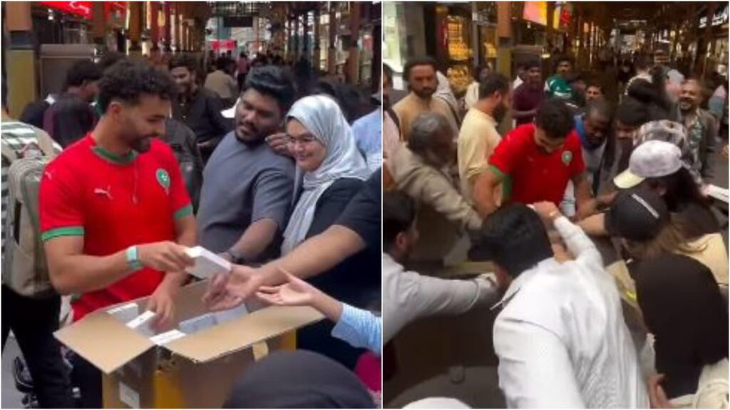 آیفون رایگان؟ Younes Zarou خیابان را به هم ریخت